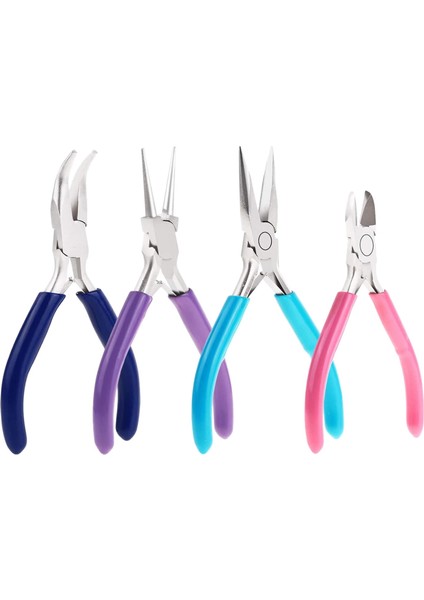 El Sanatları Için Iğne Burunlu Pense ile 4 Parça Takı Yapımı Araçları Seti (Yurt Dışından)