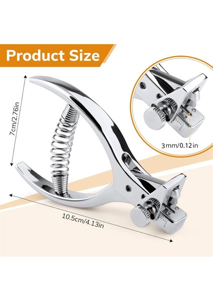 Desen Çentik Açma Aleti Delik Delici Çentik Açma Pensesi, 3mm (Yurt Dışından)