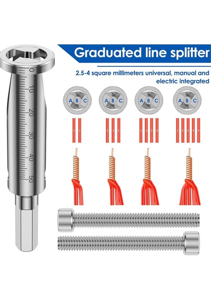 3 Adet Tel Bükme Aleti, Matkap Için, 2-6 Yollu, Soyma ve Bükme Tel Kablo (Yurt Dışından)