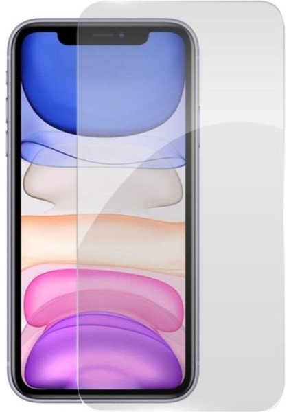 iPhone 11 Uyumlu Kırılma ve Darbeye Dayanıklı Kalıp Kesim Temperli Normal Cam Ekran Koruyucu