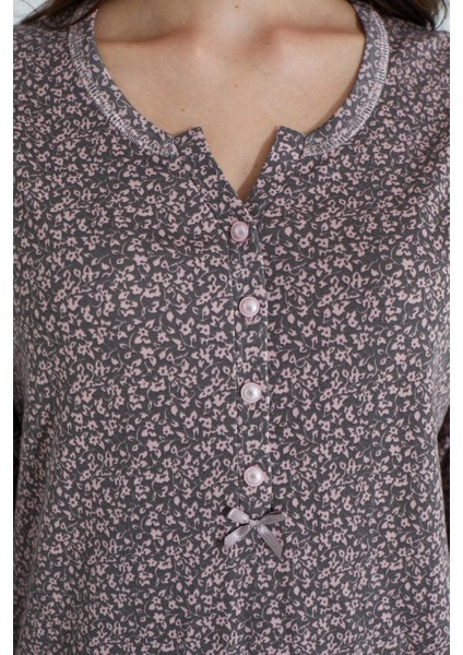 %100 Pamuk Uzun Kol Kadın Pijama Takımı