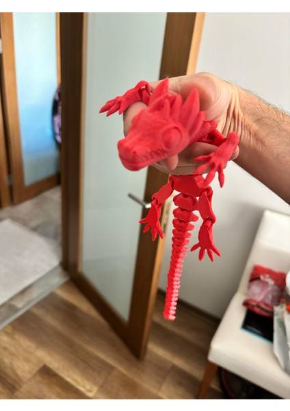 Hareketli Ejderha Oyuncak Kırmızı Dekorasyon (34 Cm) modelleri