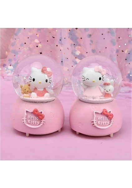 Hello Kitty Işıklı Müzikli Kar Küresi Orta Boy ALK3117