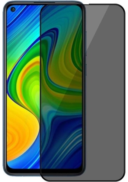 Xiaomi Redmi Note 9 Uyumlu Pivacy Hayalet Darbe Dayanımlı Tam Ekran Temperli Cam Ekran Koruyuc
