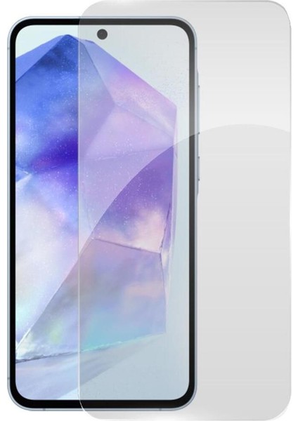 Samsung A55 Uyumlu Kırılma ve Darbeye Dayanıklı Kalıp Kesim Temperli Normal Cam Ekran Koruyucu