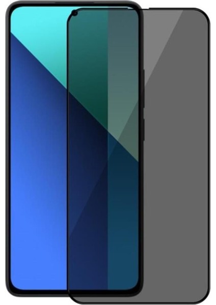 Xiaomi Redmi Note 13 Uyumlu Pivacy Hayalet Darbe Dayanımlı Tam Ekran Temperli Cam Ekran Koruyu