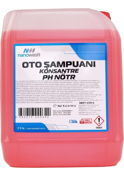 Oto Şampuanı Ph Nötr 5 Lt