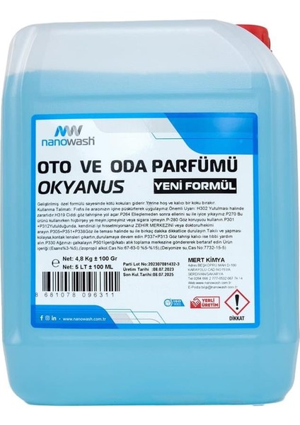 Oto ve Oda Parfümü Okyanus 5 Lt