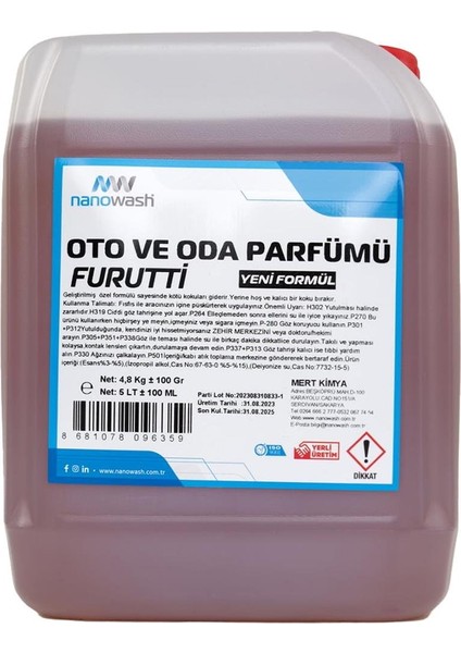 Oto ve Oda Parfümü Furutti 5 Lt