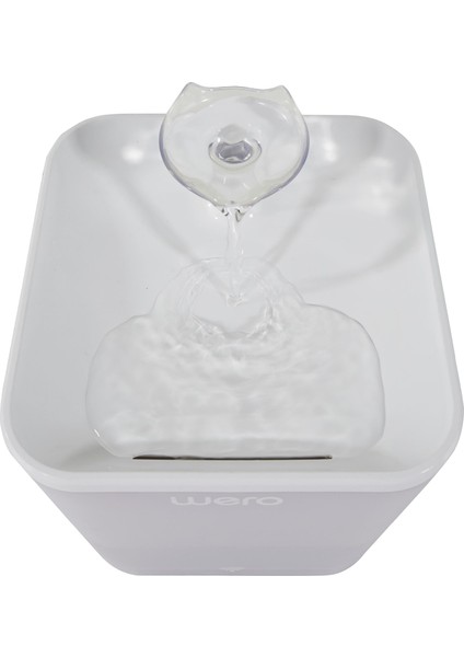 Akıllı Kedi Köpek Su Şelalesi Su Pınarı Su Sebili - Wifi - Uv - 2.2 Lt Otomatik Su Temizleme – Beyaz