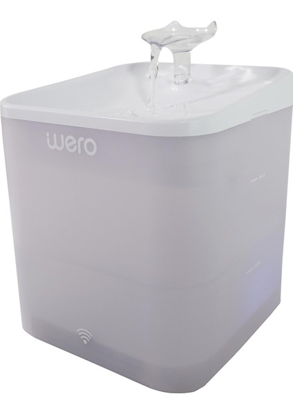 Akıllı Kedi Köpek Su Şelalesi Su Pınarı Su Sebili - Wifi - Uv - 2.2 Lt Otomatik Su Temizleme – Beyaz modelleri