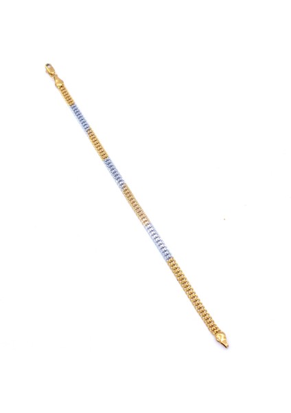 Bz Altın Kaplama Çift Renkli Unisex Zincir Bileklik fırsatları