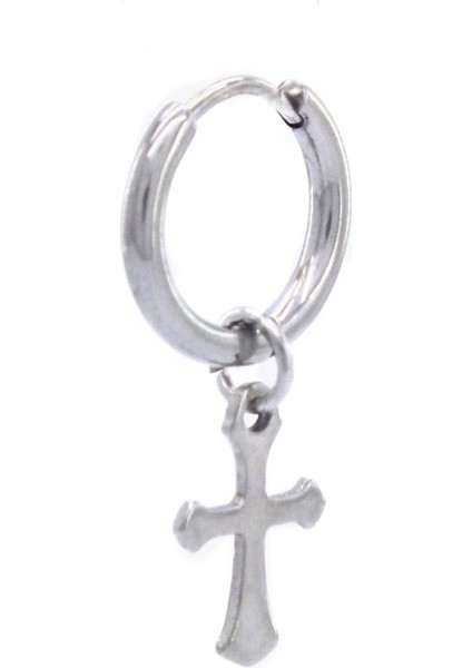Bz 316L Çelik Unisex Tek Haç Küpe UNK-479