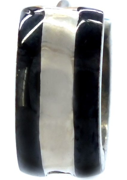 Bz 316L Çelik Siyah Kalın Halka Küpe UNK-702