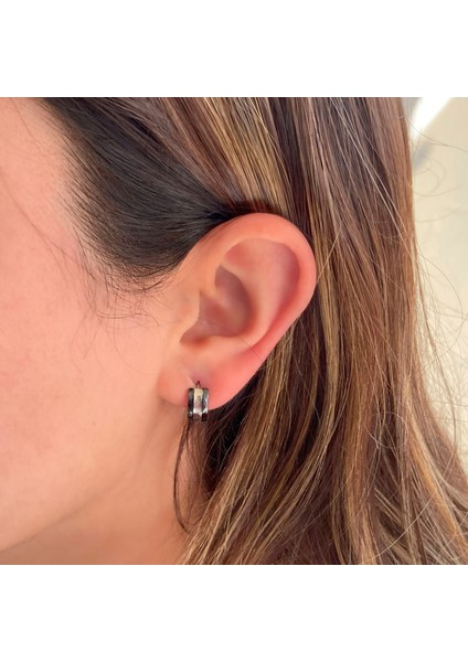 Bz 316L Çelik Siyah Kalın Halka Küpe UNK-702 fiyatları