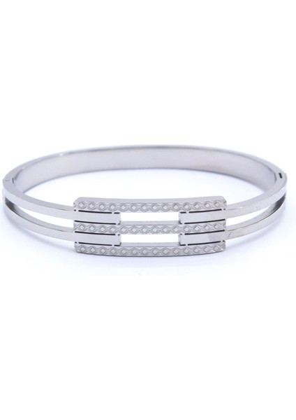 Bz 316L Çelik Kadın 2 Kollu Lazer Işlemeli Kaburga Kelepçe BLZ-336 modelleri