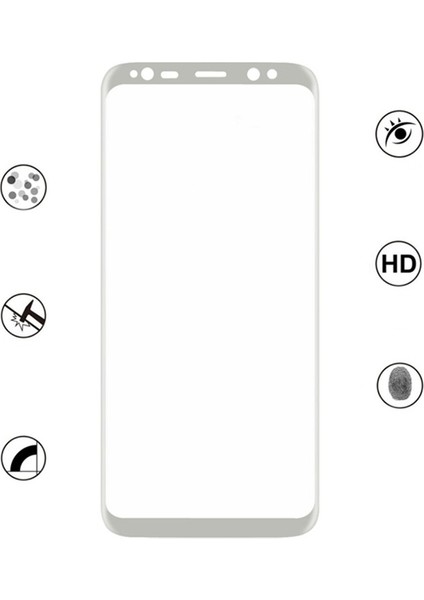 Samsung Galaxy S8 Için Kavisli Full Ön Arka Cam Koruyucu