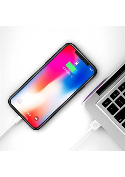 2.4A Fast USB To Lightning iPhone Uyumlu Kırılma Kopma Engelleyici Data Şarj Veri Kablosu NB47