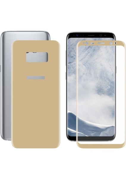 Samsung Galaxy S8 Için Kavisli Full Ön Arka Cam Koruyucu