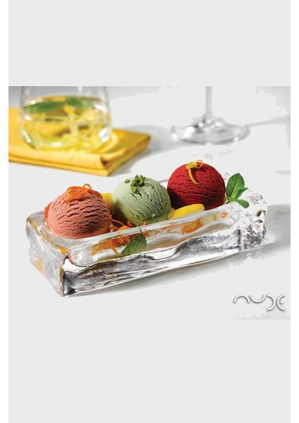 Nude Ice Cube El Imalatı Dondurma Servis Tabağı