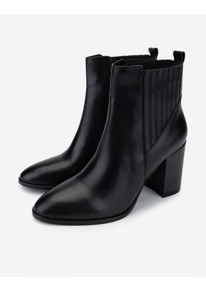 Kadın Siyah Deri Topuklu Bot 1075 012171-10 Bn Bot SK24-25 Sıyah Dr indirimleri
