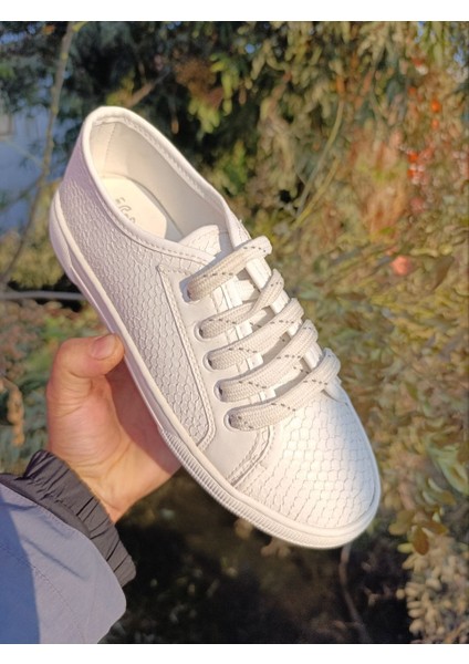 Pul Detay Deri Işleme Ortopedik Rahat Kadın Sneakers Spor Ayakkabı indirimleri