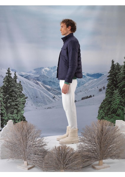 Erkek Lacivert Formunu Koruyan Regular Fit Mont fiyatları