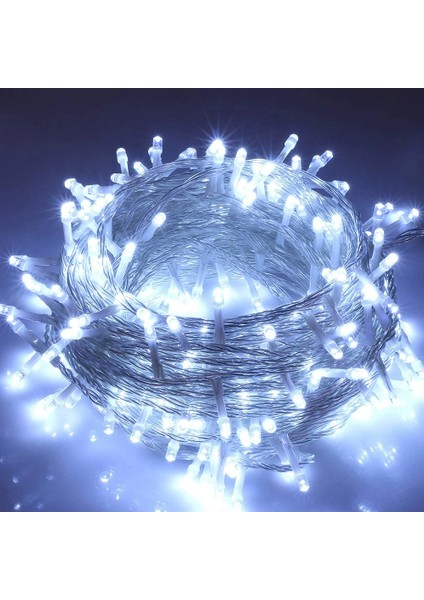 Vıp Kalite 50 Metre Beyaz LED Işık Beyaz Ip LED Işık Modlu 220V Beyaz Yılbaşı Ağacı Işığı Noel Işığı