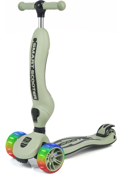 Smart Oturaklı Çocuk Scooter 3 Tekerlekli Işıklı Scooter Yükseklik Ayarlı 1-5 Yaş fiyatları