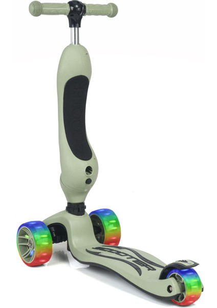 Smart Oturaklı Çocuk Scooter 3 Tekerlekli Işıklı Scooter Yükseklik Ayarlı 1-5 Yaş fırsatları