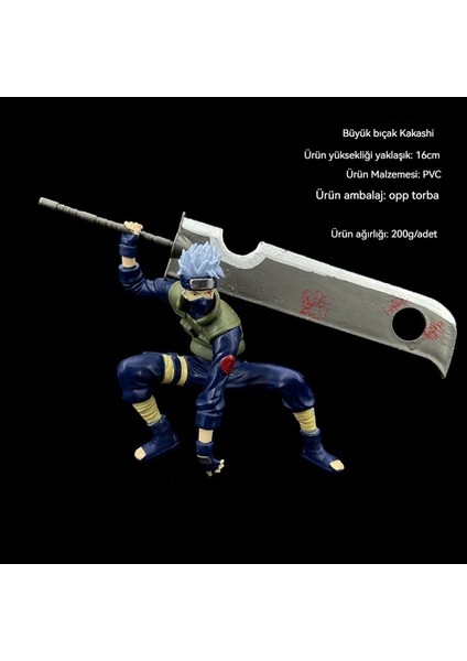 Naruto Kafa Kesme Daitsu Hataki Kakashi Yükseklik 160MM (Yurt Dışından)