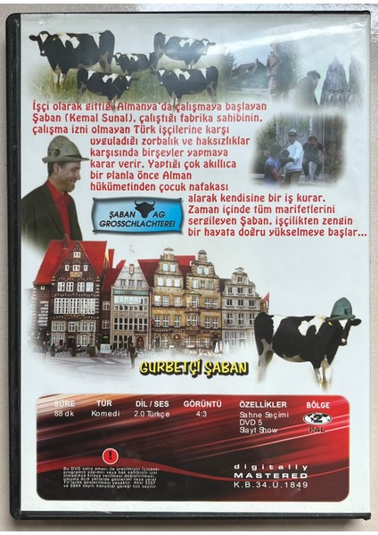 Gurbetçi Şaban DVD (Orjnal Dönem Baskı Vcd) fiyatları