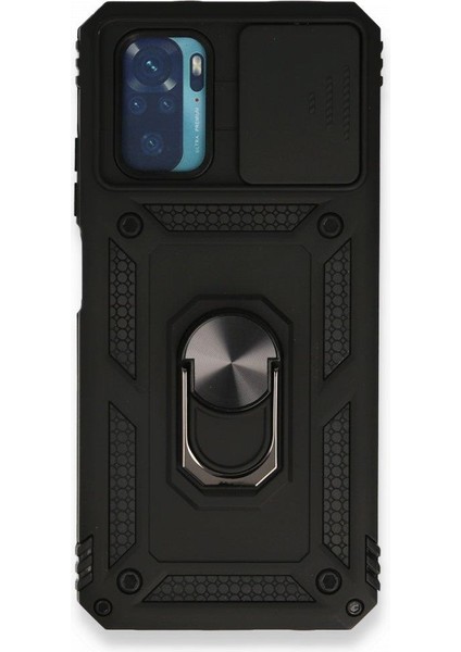 Xiaomi Redmi Note 10S Ile Uyumlu Kılıf Kamera Korumalı Sürgülü Yüzüklü Standlı Tank modelleri