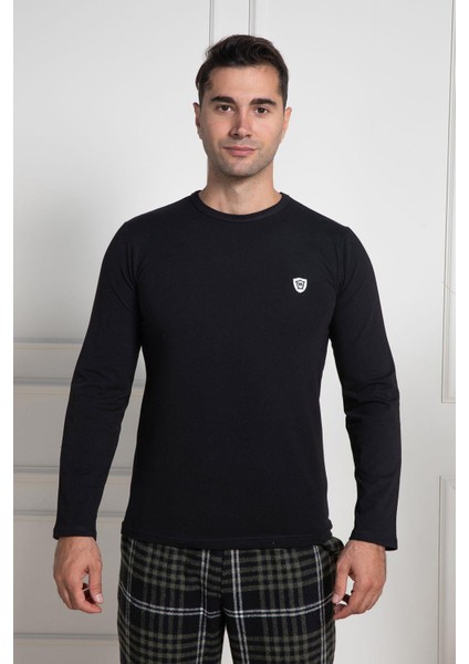 Mecit 3083 Yeşil Ekoseli Büyük Beden Erkek Pijama Takımı