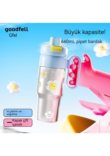 316L Paslanmaz Çelik Pipetli Termos Bardak (Yurt Dışından)