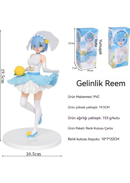 Hanfu Kiraz Çiçeği Gelinlik Rem Figür Yüksekliği 195MM (Yurt Dışından)