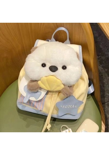 Sevimli Yavru Köpek Büyük Kapasiteli Tuval Sırt Çantası (Yurt Dışından) fiyatları