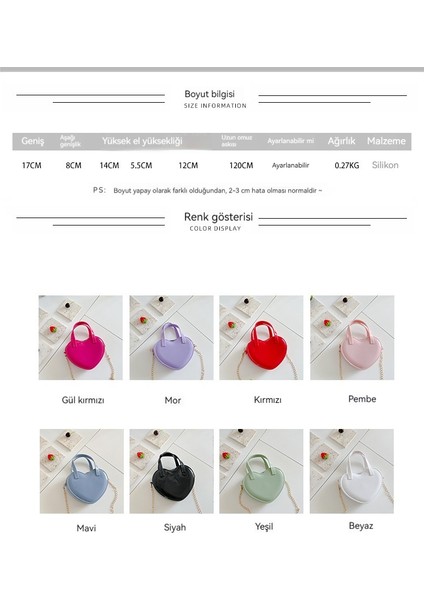 Çok Yönlü Şeftali Kalp Mini Omuz Eğik Kadın Çantası (Yurt Dışından) fiyatları