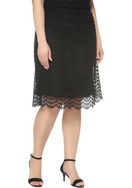 Dantelli Orta Boy Siyah Pamuklu Etek fiyatları