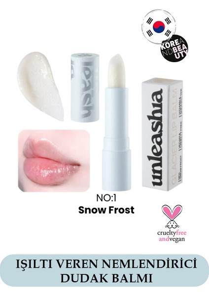 Glacier Vegan Lip Balm No:1 Snow Frost - Vegan Parlak Dudak Balmı, Dudak Nemlendiricisi