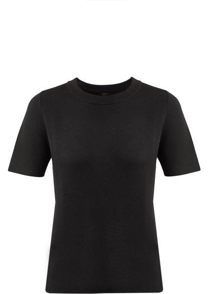 Bisiklet Yaka Kısa Kol Basic Kaşmir Triko Kazak