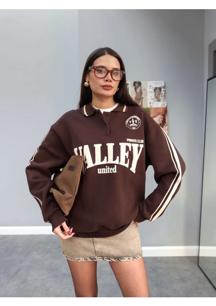 Polo Yaka Şardonlu Valley Sweatshirt