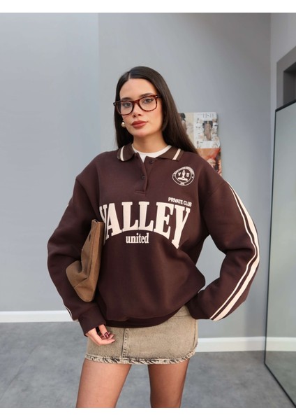 Polo Yaka Şardonlu Valley Sweatshirt