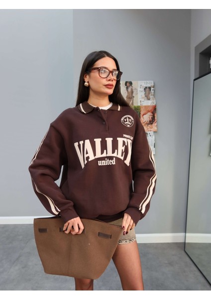 Polo Yaka Şardonlu Valley Sweatshirt