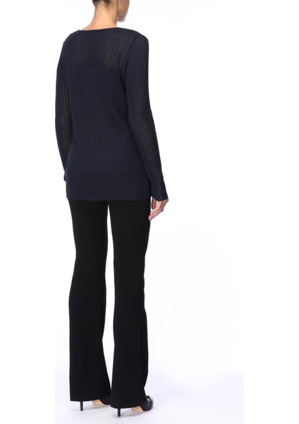 Ajurlu Transparan Detaylı Pamuklu Kazak modelleri