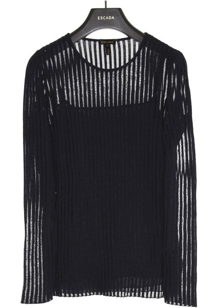 Ajurlu Transparan Detaylı Pamuklu Kazak fırsatları