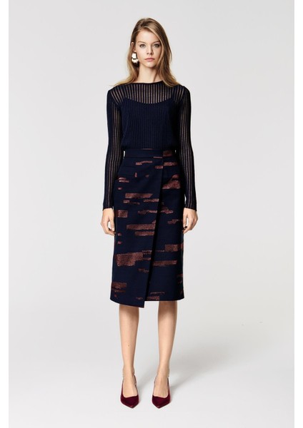 Ajurlu Transparan Detaylı Pamuklu Kazak indirimleri