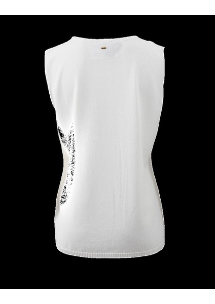 Bisiklet Yaka Kolsuz Ekru Pamuklu Kazak fiyatları