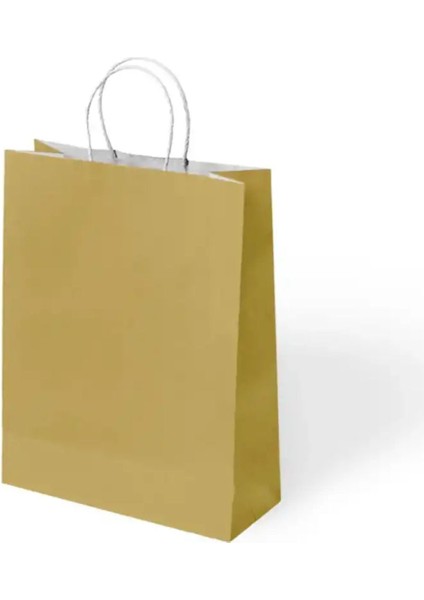 Minik Shopaltın Büküm Saplı Kraft Çanta 25 x 31 cm 24 Adet