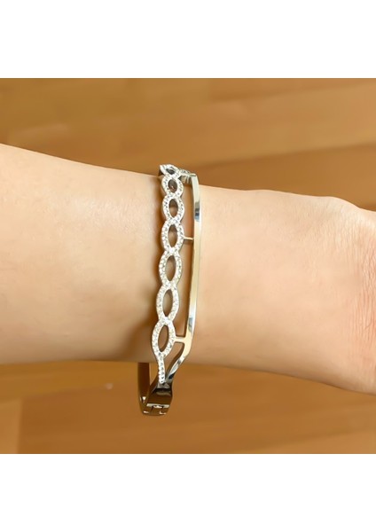 Bz 316L Çelik Zirkon Taşlı Şık Kadın Spor Kelepçe BLZ-431 fiyatları